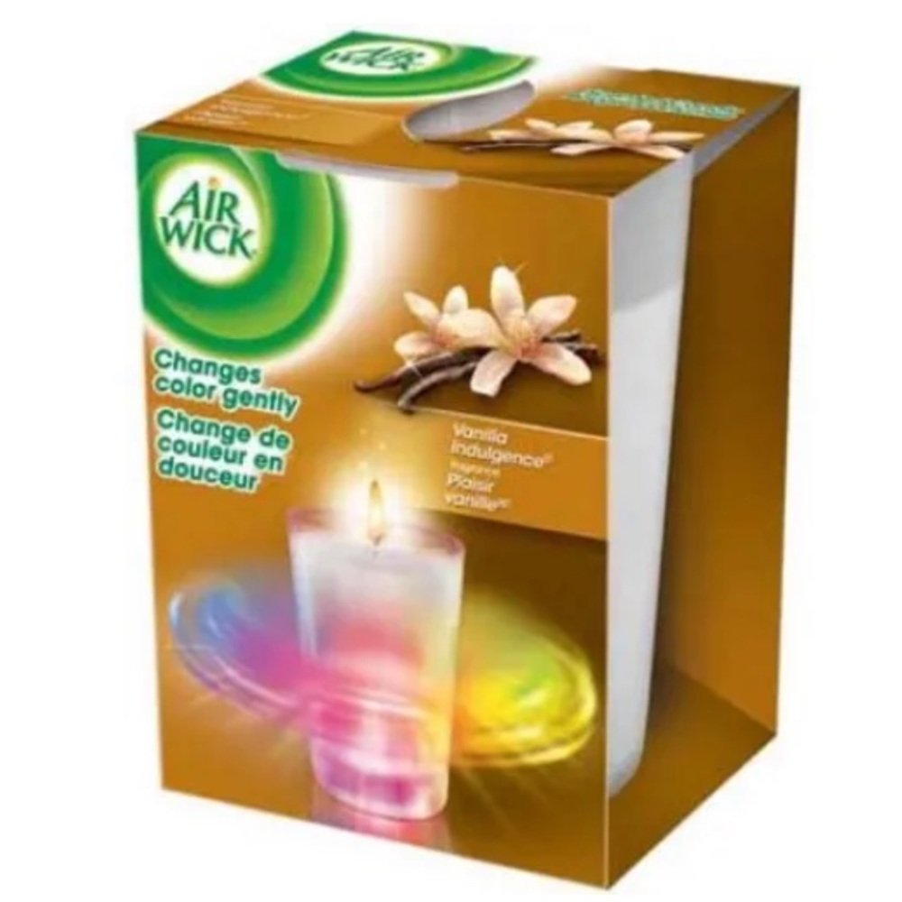 Air Wick Vanilla Indulgence Colour Changing Candle 4.23 oz/120 g ~ Rare ~